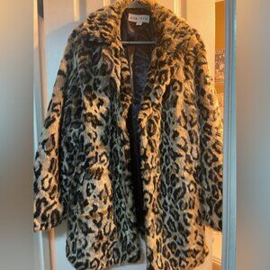 Ava & Viv Animal Print Teddy Jacket